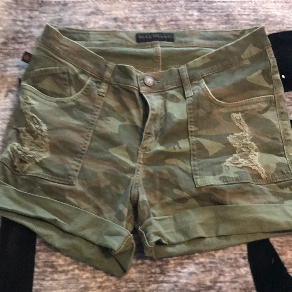 High-Wasted Camo Shorts